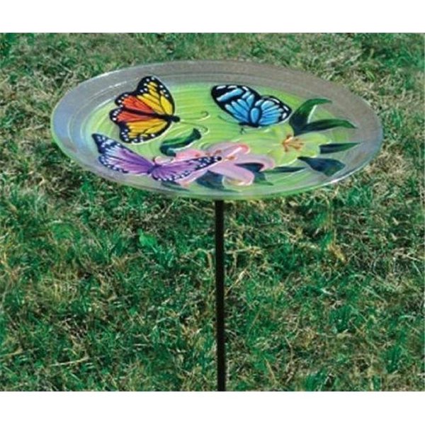 Songbird Essentials Songbird Essentials SE5019 Butterfly Trio Staked Bird Bath SE5019